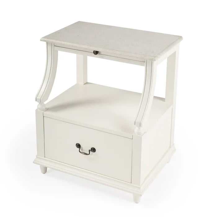 Aberdale 28.25'' Tall 1 - Drawer Charming Nightstand Spacious Display Shelf