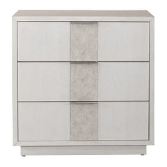 Abhinab 28'' Tall 3 - Drawer Solid Wood Nightstand in White with Built-In Outlets