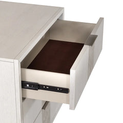 Abhinab 28'' Tall 3 - Drawer Solid Wood Nightstand in White with Built-In Outlets