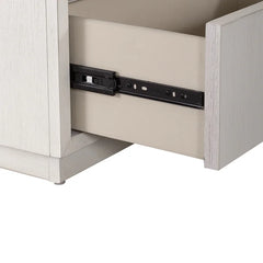 Abhinab 28'' Tall 3 - Drawer Solid Wood Nightstand in White with Built-In Outlets