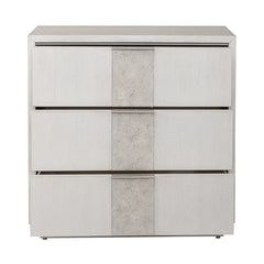 Abhinab 28'' Tall 3 - Drawer Solid Wood Nightstand in White with Built-In Outlets