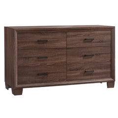 Abigayle 6 Drawer 59'' W Double Dresser Medium Warm Brown Finish