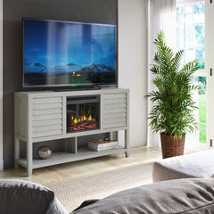 Abou TV Stand for TVs up to 60" with Fireplace Included Fairfax Oak