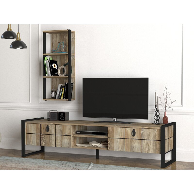 Beige Abrahams Entertainment Center for TVs up to 78"