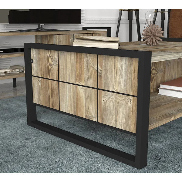 Abrahams Sled Coffee Table with Storage Contemporary Style