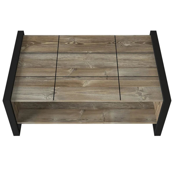 Abrahams Sled Coffee Table with Storage Contemporary Style