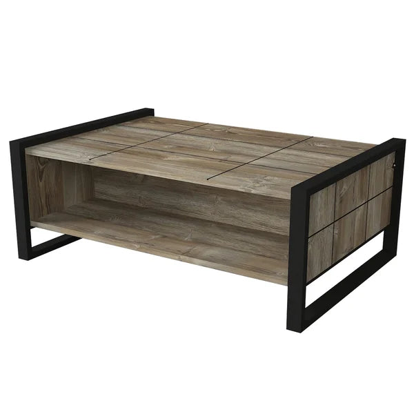 Abrahams Sled Coffee Table with Storage Contemporary Style