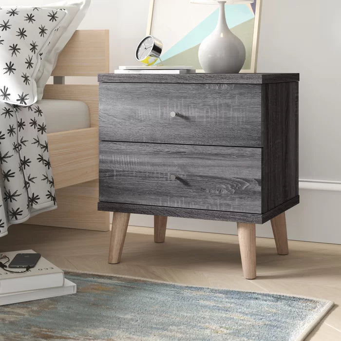 Abril 22'' Tall 2 - Drawer Nightstand Perfect for Bedside Offer Plenty Storage Space