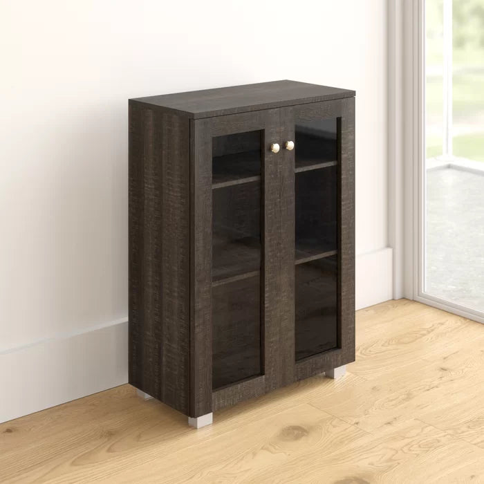 Dark Brown 23.4'' Wide Server Manufactured Wood Offer Plenty of Storage Space
