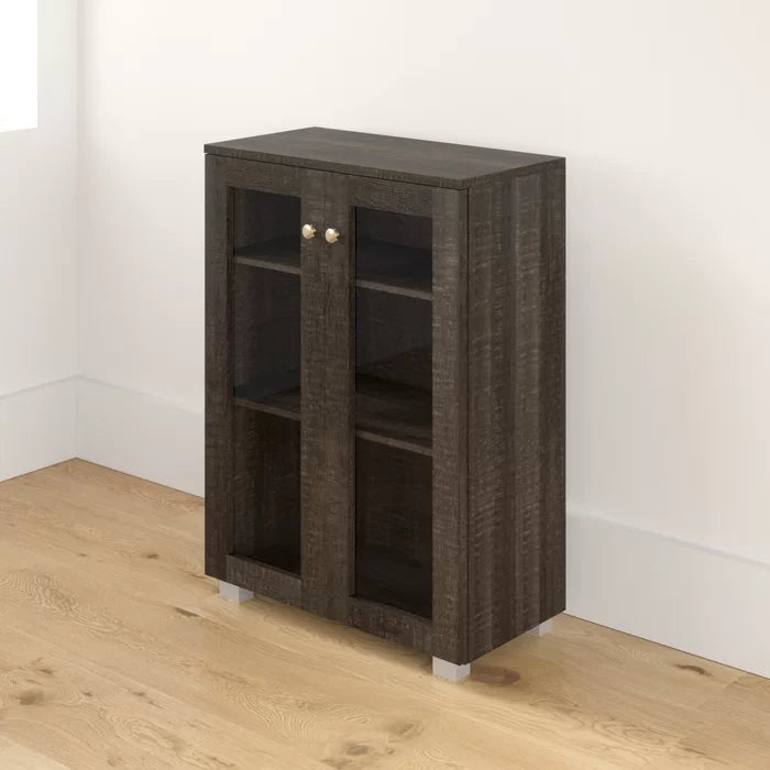 Dark Brown 23.4'' Wide Server Manufactured Wood Offer Plenty of Storage Space