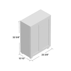 Dark Brown 23.4'' Wide Server Manufactured Wood Offer Plenty of Storage Space