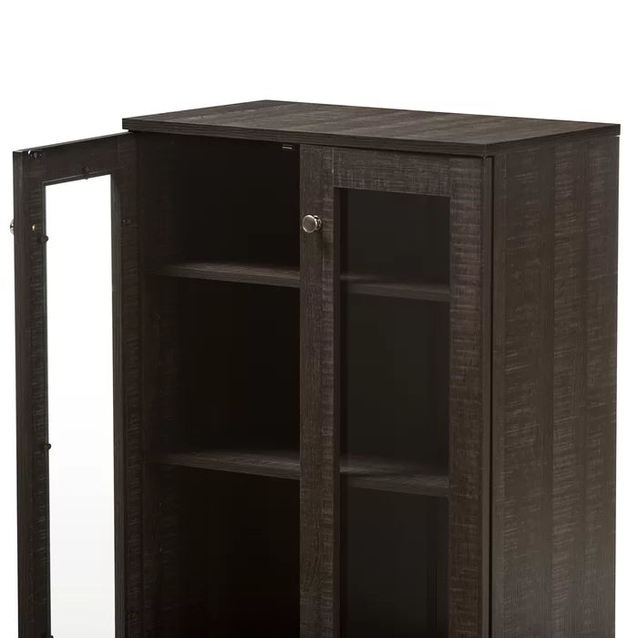 Dark Brown 23.4'' Wide Server Manufactured Wood Offer Plenty of Storage Space