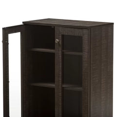 Dark Brown 23.4'' Wide Server Manufactured Wood Offer Plenty of Storage Space