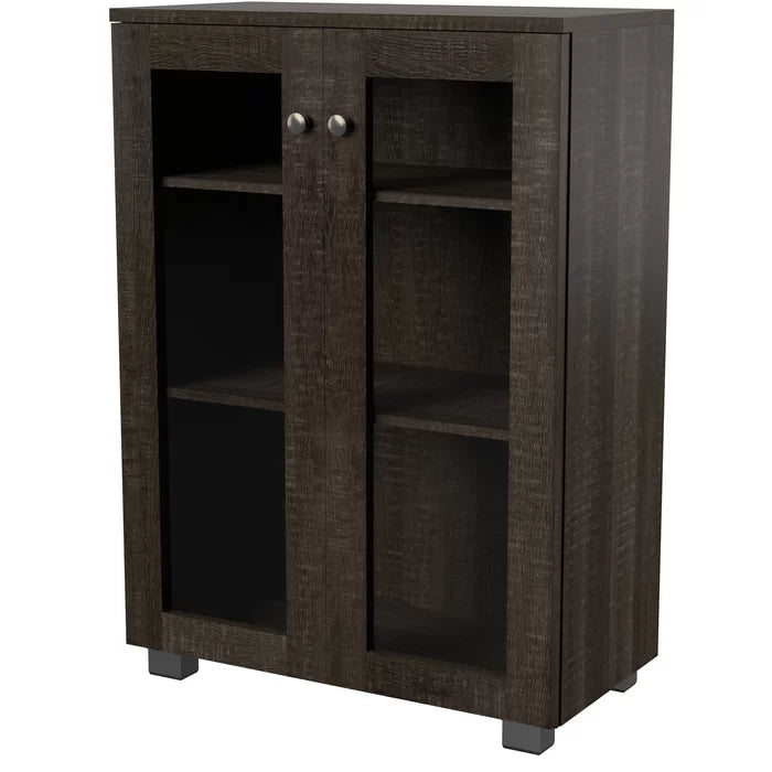 Dark Brown 23.4'' Wide Server Manufactured Wood Offer Plenty of Storage Space