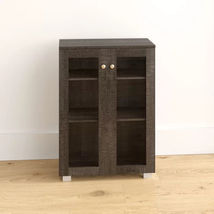 Dark Brown 23.4'' Wide Server Manufactured Wood Offer Plenty of Storage Space