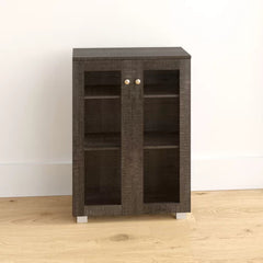 Dark Brown 23.4'' Wide Server Manufactured Wood Offer Plenty of Storage Space
