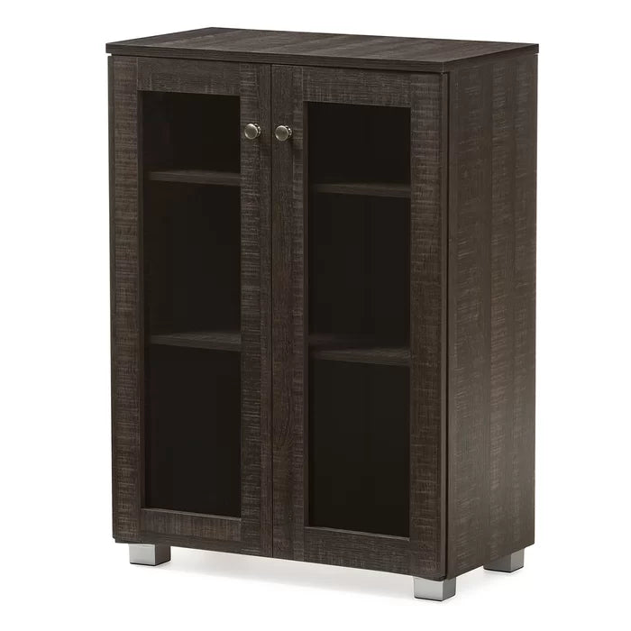Dark Brown 23.4'' Wide Server Manufactured Wood Offer Plenty of Storage Space