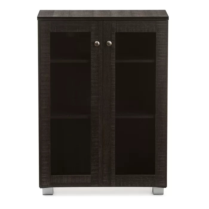 Dark Brown 23.4'' Wide Server Manufactured Wood Offer Plenty of Storage Space