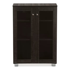 Dark Brown 23.4'' Wide Server Manufactured Wood Offer Plenty of Storage Space