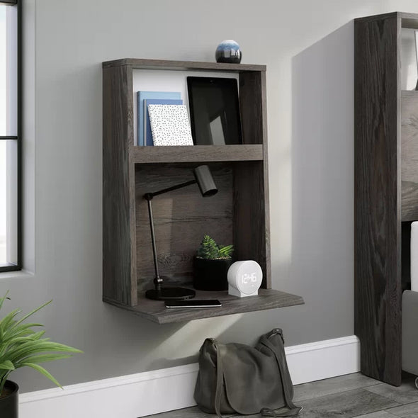 Wall-Mounted Acencion 26.85'' Tall Nightstand in Charcoal Ash