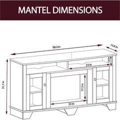 Solid Wood Ackermanville Cabinets with Fireplace Included