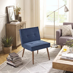 Blue Acuff 23.62'' Wide Tufted Slipper Chair Modern Look Design