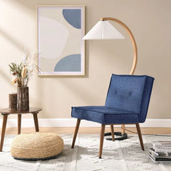Blue Acuff 23.62'' Wide Tufted Slipper Chair Modern Look Design