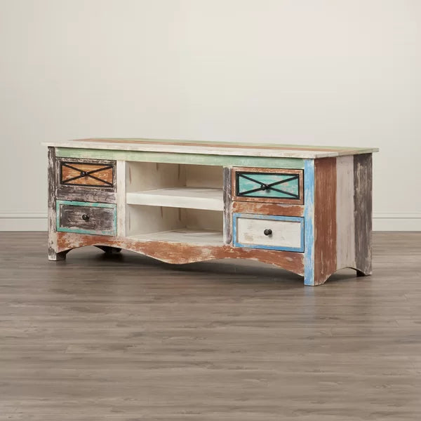 Adamsville Solid Wood TV Stand for TVs up to 60" Bohemian Style