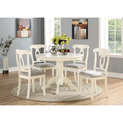 Solid Wood Off White Adda 4 - Person Dining Set