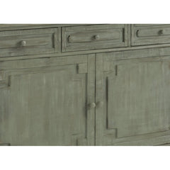 Sage Green Adelbert 55'' Wide 3 Drawer Pine Sideboard