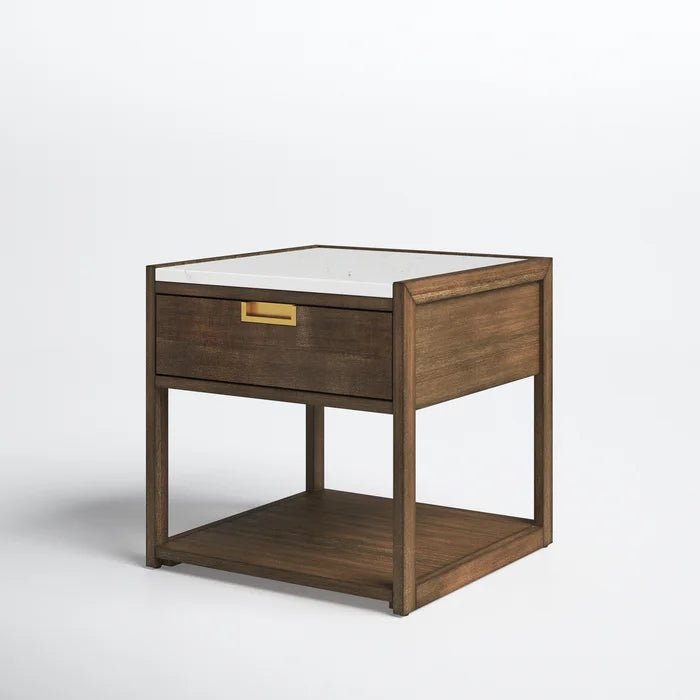 Dark Chocolate Adeline 19.7'' Tall 1 - Drawer Nightstand