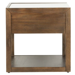 Dark Chocolate Adeline 19.7'' Tall 1 - Drawer Nightstand Provide Ample Bedside Storage