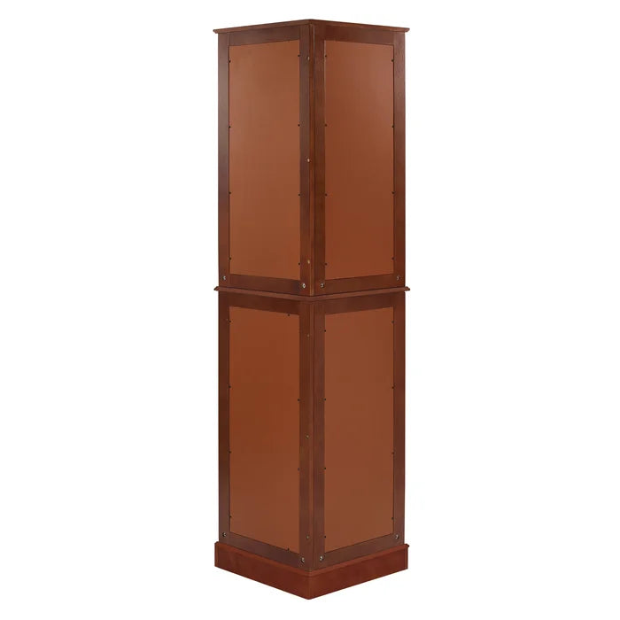 Cherry Ademar 26'' Wide Mirrored Back Curio Cabinet with Lighting