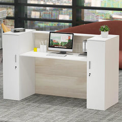 Adepoju 1 Rectangular Wood Reception Desk Modern Style