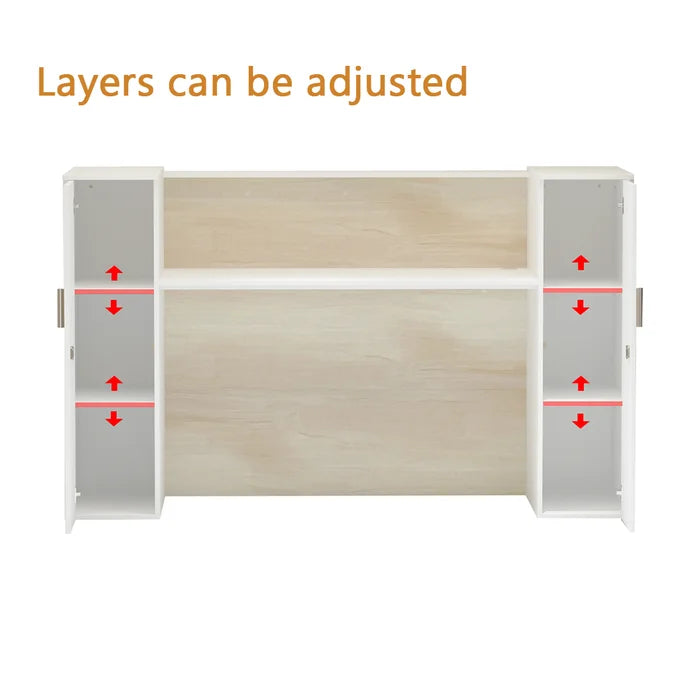Adepoju 1 Rectangular Wood Reception Desk Modern Style