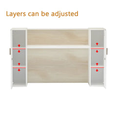 Adepoju 1 Rectangular Wood Reception Desk Modern Style