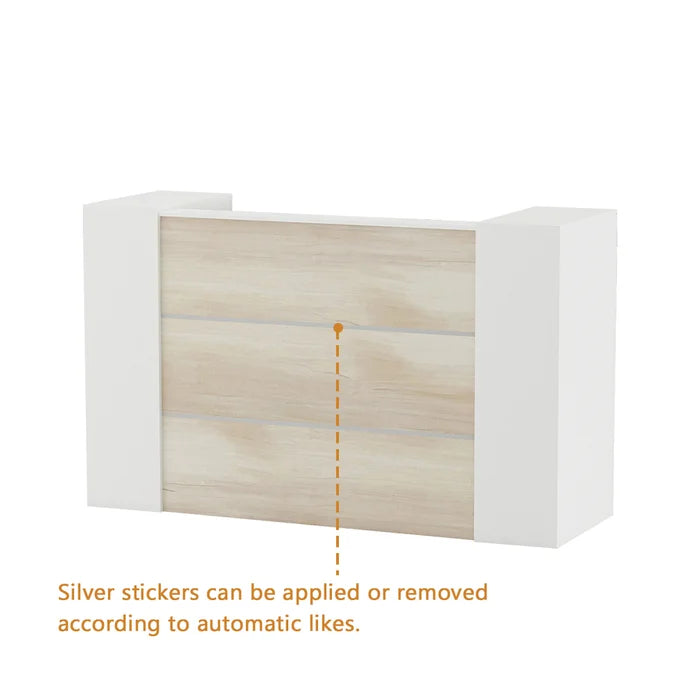 Adepoju 1 Rectangular Wood Reception Desk Modern Style