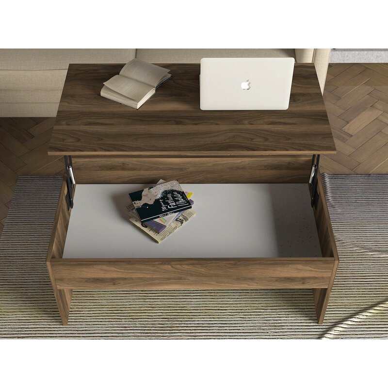 Brown Adira Lift Top Sled Coffee Table with Storage