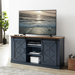 TV Stand for TVs up to 65" Adds Extra Storage Space and Just The Right Amount Of Coastal Farmhouse Charm in Your Den Or Family Room