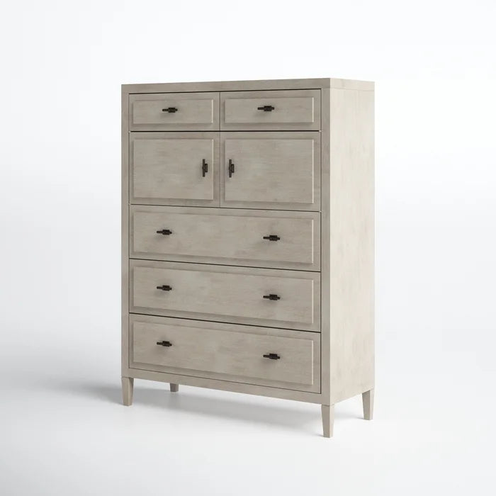 Agastya 5 Drawer 46'' W Combo Dresser Engineered Wood and Rests on Tapered Legs