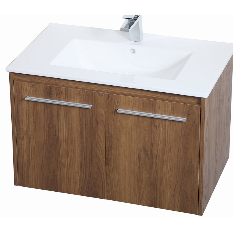 Agostini 30" Wall-Mounted Single Bathroom Vanity Set