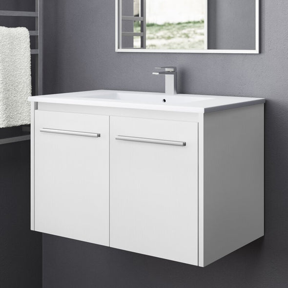 Agostini 30" Wall-Mounted Single Bathroom Vanity Set