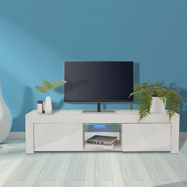 Agurne TV Stand for TVs up to 58" with Built-in Lighting Modern Design