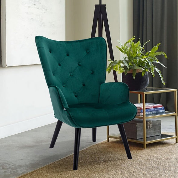 25.5'' Wide Tufted Velvet Armchair Comfortable Stylish Sitting While Colorful