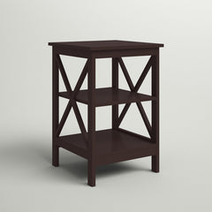 End Table Traditional Space Displaying a Clean Lined Silhouette and X-shaped