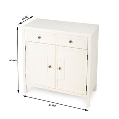 White 30'' Tall 2 - Door Accent Cabinet Great Addition in An Entryway, Hallway, or Living Room