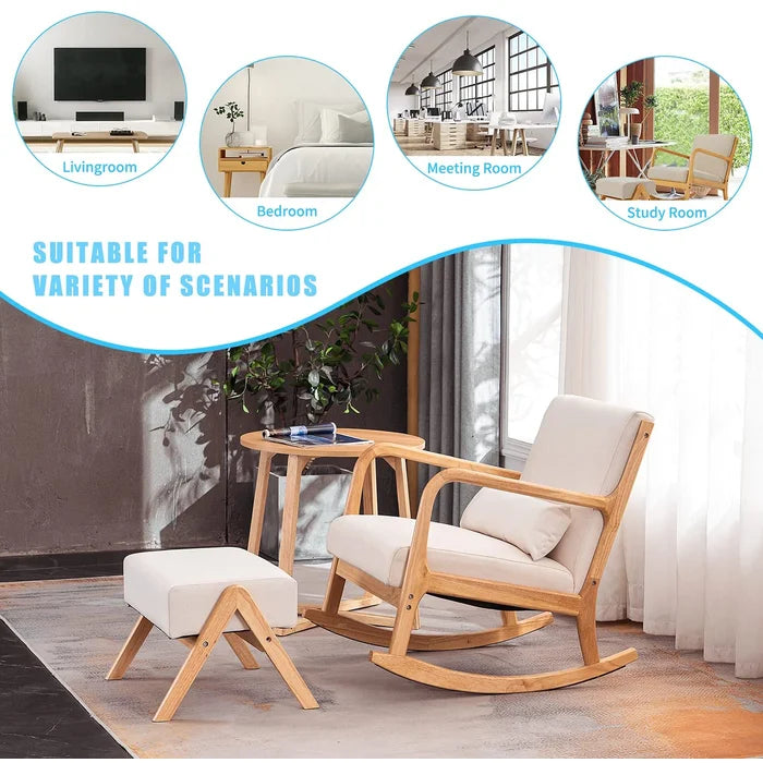 Reclining rocking chair with ottoman new arrivals