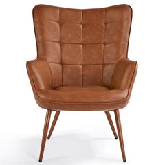 Aichele 28'' Wide Tufted Wingback Chair Engineered Wood and Steel