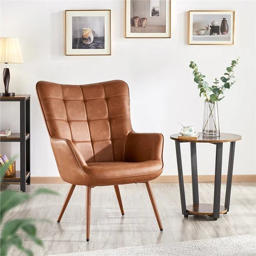 Aichele 28'' Wide Tufted Wingback Chair Engineered Wood and Steel
