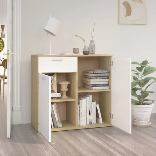 White Sonama Oak Ailanny 29.53'' Tall 2 Door Accent Cabinet Indoor Design